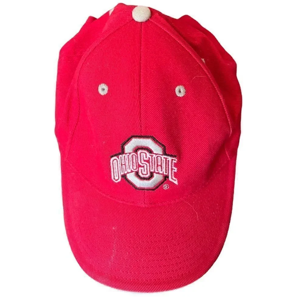Ohio‎ State Buckeyes red hat with embroidered Block O and school name one size